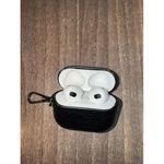 product_image_name-Generic-Luxury Soft Leather Shell Metal Keychain Shockproof Airpods Case/Cover For Apple Airpods Pro 2-Black-3