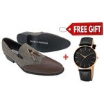product_image_name-PHOELIX FASHIONS-Elegant Designer Ankara Casual / Wedding Shoes + FREE WRIST WATCH.-1