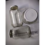 Glass Jars Glass jar with Airtight black lids 1 litre