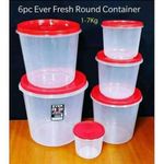 6pcs Ever Fresh Round Container