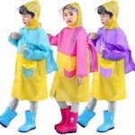 product_image_name-Generic-Kids Raincoat With Extendable Bag Space Protector PVC Waterproof-1