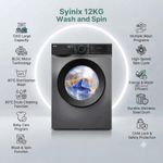 Syinix 12kg Front Load Washer – Energy Efficient BLDC Motor With Baby Care Steam Wash (2YRs WRTY)