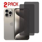 Glass iPhone 15 Pro Max (2 PACK) Privacy Anti Peep Tempered Screen Protectors..