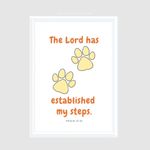 WaKi The Lord Has Established My Steps White Frame A5