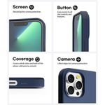 product_image_name-Generic-Silicone Case for iPhone 13 Pro 6.1-Inch, Silky-Soft Touch Full-Body Protective Phone Case, Shockproof Cover with Microfiber Lining (Navy)-2