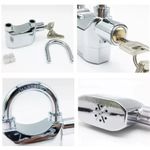 Stainless Steel Alarm Padlock with Motion Sensor – Waterproof Security Lock with 3 Keys