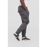 Grey Button Down Cargo Pants