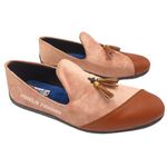product_image_name-PHOELIX FASHIONS-BEIGE/BROWN - Elegant Unisex AFRICAN Ankara Loafers + FREE PURE LEATHER BELT.-3