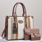 Leather In Style 3 In 1 Set Women Handbag & Ladies