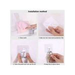 product_image_name-Generic-10pcs Strong Self Adhesive Multipurpose Hooks- Clear-4