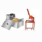 product_image_name-Generic-Electric Single Deep Fryer with Commercial Chips Cutter -2