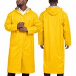 Coats Yellow Raincoat – Long Hooded Waterproof Protective Coat