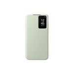 product_image_name-Silicon-Samsung S24+ (Plus) Smart View wallet Cover-GREEN-1