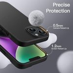 product_image_name-Generic-Black Slim Liquid Silicone 3 Layers Full Covered Soft Gel Rubber Phone Cover Case For IPhone 14 Plus-2