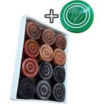 Sunny Carrom Striker + Full Set Coins Durable Precise Good Bounce nk