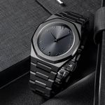 product_image_name-Generic-Arabic Matte Black Stylish Watch – Classic Dial Wristwatch-2
