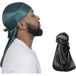 product_image_name-Fashion-2 Pieces Silky Durag Pack for Men Women Waves, Premium Satin Deluxe Du-rag-1