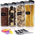 product_image_name-Generic-4pcs Transparent Acrylic Airtight Cereal & Pantry Storage Containers-3
