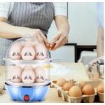 product_image_name-Generic-Egg Boiler Double Layer Multifunction Electric Egg Boiler Automatic Off Egg Cooker Poacher Steamer Egg Poacher Egg Maker-2