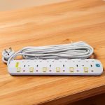 Jsb 6 Way Reliable Safety Shutter Outlet 5M Cable power Extension