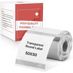 product_image_name-Phomemo-Transparent Clear Round Self Adhesive Label 50x50mm 1.96 x 1.96 Scratch Resistant, Waterproof And Oilproof-1