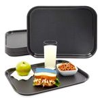 product_image_name-Generic-1pc Non Slip Anti Skid Rubber Lined Serving Tray Black Grip Serving Tray-3