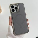 product_image_name-Generic-iPhone 16 Pro Max Magnetic Metallic Leather Case - Premium Grey Cover-2