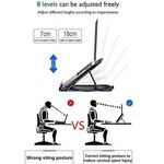 product_image_name-BLACK-White Label Laptops Stand With Mobile Phone Holder-3