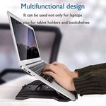 product_image_name-BLACK-White Label Laptops Stand With Mobile Phone Holder-4