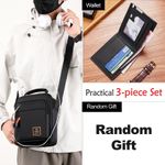 product_image_name-STY-Men Cross-body Bag + Wallet + A Free Gift Set- Black-2