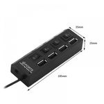 product_image_name-Generic-4 Port USB 2.0 HUB Extender Adapter -Black-4