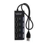product_image_name-Generic-4 Port USB 2.0 HUB Extender Adapter -Black-6