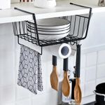product_image_name-Generic-Under The Shelf Mesh Rack Storage Organizer With Hooks and Paper Holder-2