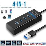 Usb 3.0 HUB 4 Port Extender Splitter For Laptop/PC
