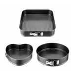 product_image_name-Generic-3-Piece Non-Stick Baking Tin Set - Square, Round & Heart Shaped Cake Pans-3
