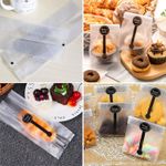 product_image_name-Generic-100pcs Translucent Plastic Bags, BetterJonny Cellophane Bags with 100Pcs Hand Made Stickers for Cookie, Cake, Chocolate, Candy, Bakery Party Supplies-5