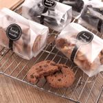 product_image_name-Generic-100pcs Translucent Plastic Bags, BetterJonny Cellophane Bags with 100Pcs Hand Made Stickers for Cookie, Cake, Chocolate, Candy, Bakery Party Supplies-7