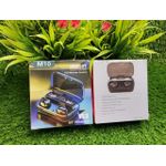 M10 LED Display Wireless Bluetooth Earphones – 9D Stereo Sound Headsets With Power Bank Charging Case