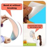 product_image_name-Generic-Flexible Mirror, Self-adhesive wall mirror, Unbreakable mirror Oval shaped with adhesive stickers, Clear-4