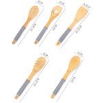 product_image_name-Generic-6pcs wooden serving spoons set with silicone handle-2