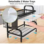 product_image_name-Generic-Dish Drainer 2 Tier Large Dish Drying Rack With 2 Drainboard-4