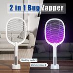 product_image_name-Generic-Electric Mosquito Swatter Stand Swatter Manual+ Automatic Blue Light USB Racket.-3