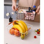 product_image_name-Generic-Multipurpose Classy Metallic Mesh Basket with Wooden Handle-4