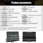 product_image_name-Generic-1080P Car DVR Dash Cam With Rear Camera, Parking Assistance, WDR & Night Vision-3