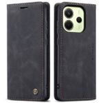 product_image_name-Caseme- Wallet Black Retro Suede Leather Flip All-Round Protection Cover Case for Redmi Note 14 4G-1