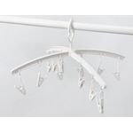 product_image_name-Miniso-Foldable Clothespin Hanger (White)-2