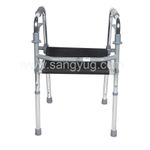 product_image_name-Generic-Adult Walking Frame, Foldable Walker Without Wheel With Seat, Height Adjustable-1