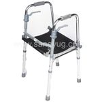product_image_name-Generic-Adult Walking Frame, Foldable Walker Without Wheel With Seat, Height Adjustable-2