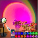 product_image_name-Generic-Portable Rainbow Sunset Projection Lamp – USB LED Mood Light, Adjustable Angle for Room Decor-1