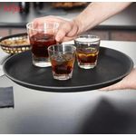 product_image_name-Generic-1pc Non-Slip Tray, Rubber Lined, Round Serving Trays-4